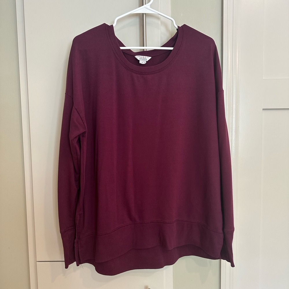 Danskin Maroon Long Sleeve Top